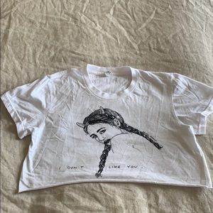 Melodie Perrault Crop “I Don’t Like You” T-Shirt